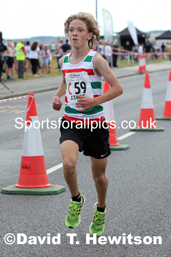 Boys under-15s 2021 Northern 6 and 4 Stage and Young Athletes Road Relays, Redcar. Photo: David T. Hewitson/Sports for All Pics